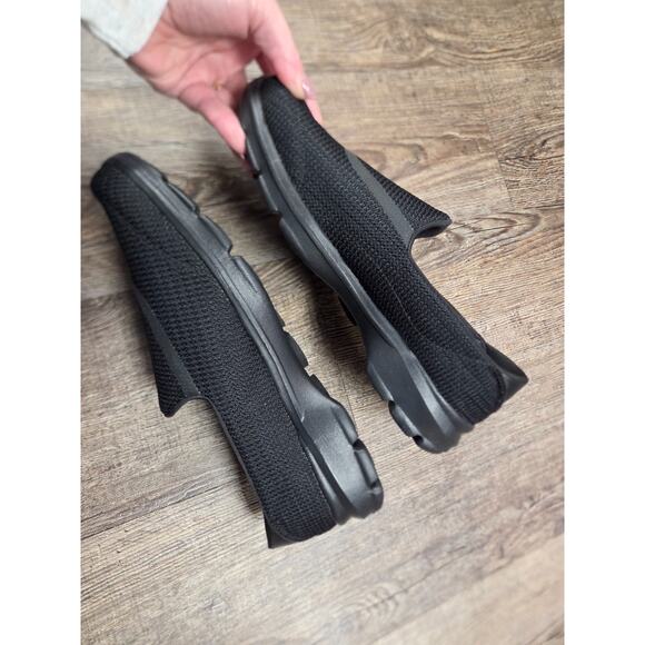 Skechers Go Walk 3 Solid Black Shoes Purple White Slip On Comfort Walking NEW 9 - Picture 4 of 9